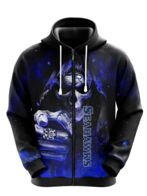 Seahawks Zip Up Fleece Hoodie