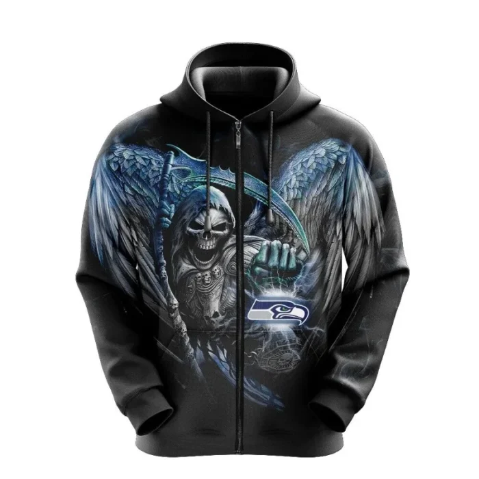 Seahawks Zip Up Graphic Hoodie