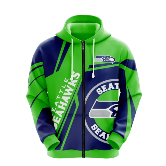 Seahawks Zip Up Hoodie