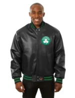 Shop Boston Celtics Leather Jacket