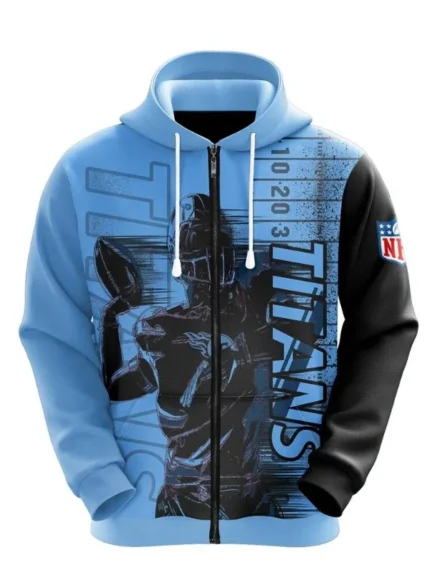 Tennessee Titans Zip Up Print Hoodie