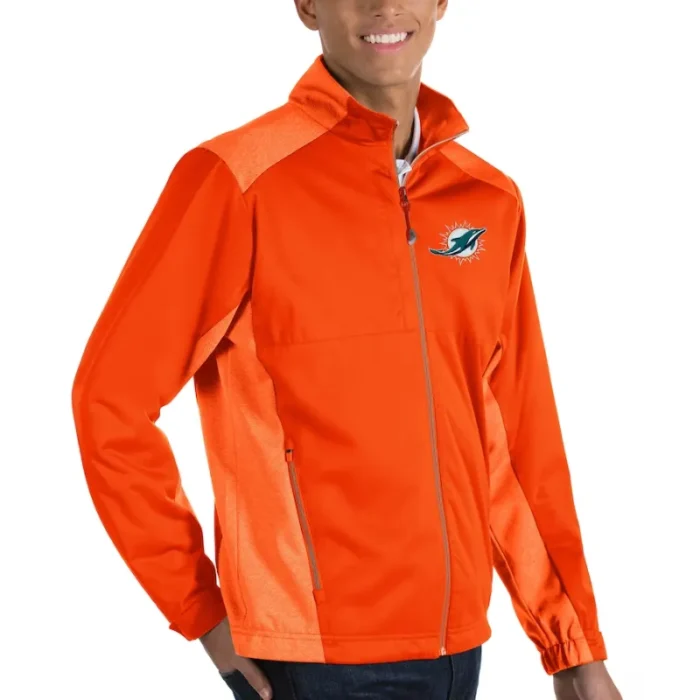 Travis M Miami Dolphins Orange Zip Track Jacket Buy