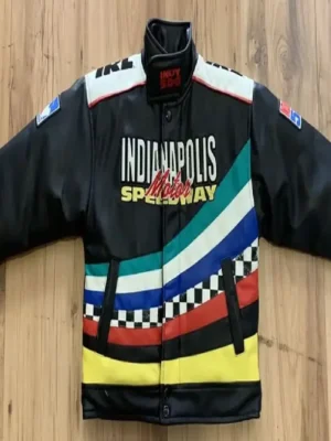 Vintage Indy 500 Motor Speedway Kids Leather Jacket