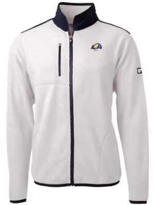 Wallace Los Angeles Rams White Zip Track Jacket