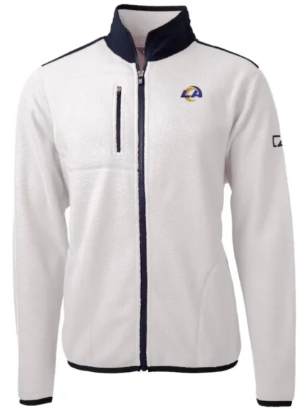 Wallace Los Angeles Rams White Zip Track Jacket