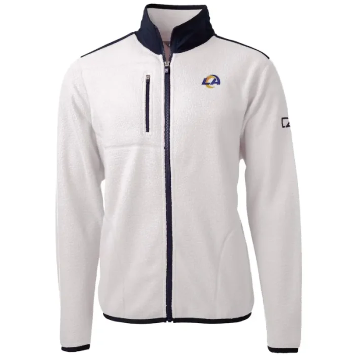 Wallace Los Angeles Rams White Zip Track Jacket