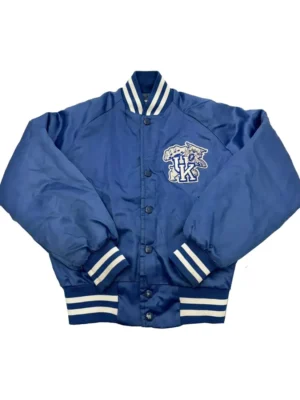 90’s Kentucky Wildcats Blue Bomber Jacket front