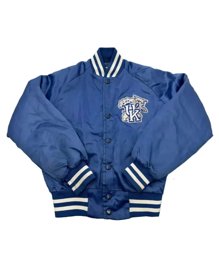 90’s Kentucky Wildcats Blue Bomber Jacket front