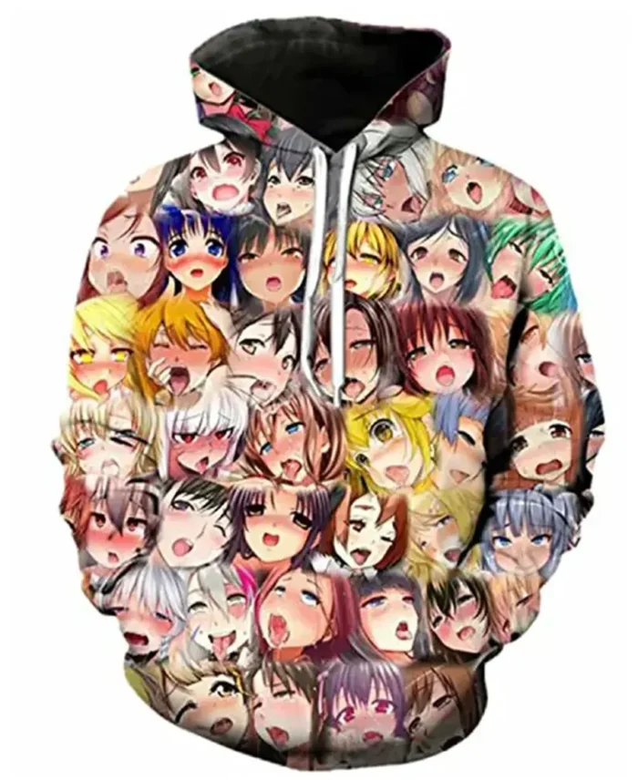 Ahegao Hoodie front 3