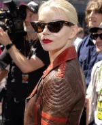 Anya Taylor Joy F1 GP Monaco Leather Jacket side