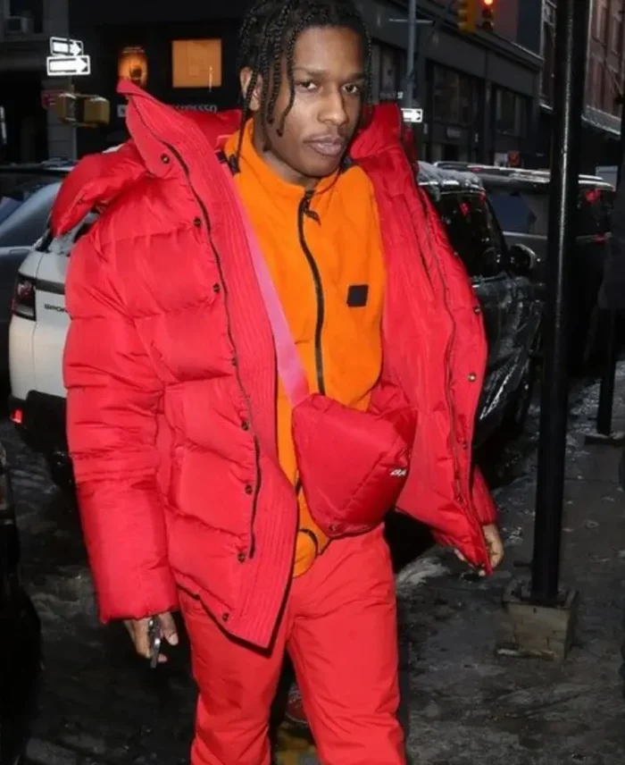 Asap Rocky Raf Simons Jacket side pose model