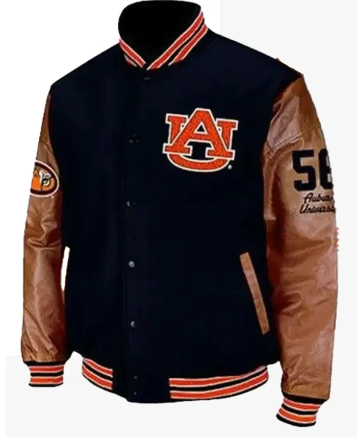 Auburn Vintage Varsity Jacket front