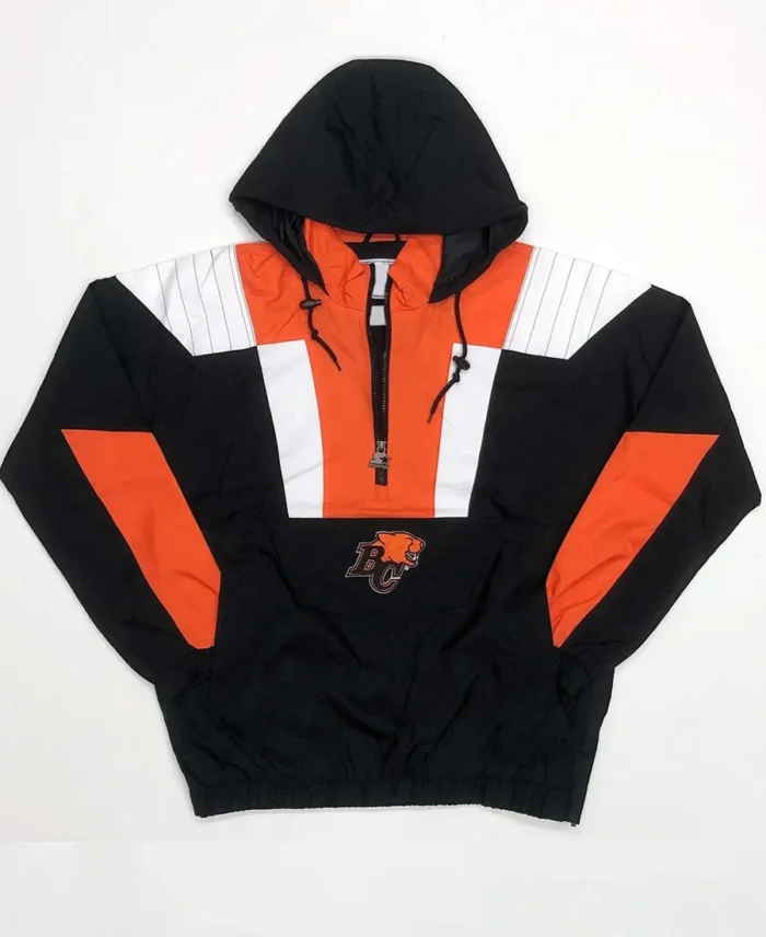 BC Lions Pullover Half-Zip Jacket front