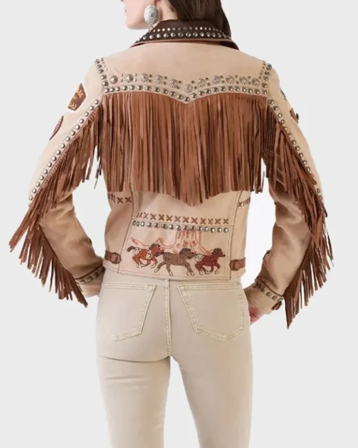 CMT Music Awards Lainey Wilson Fringed Jacket back