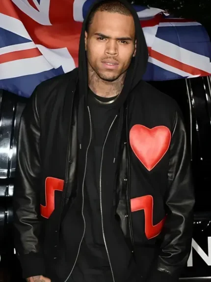 Chris Brown Valentines Bomber Jacket front