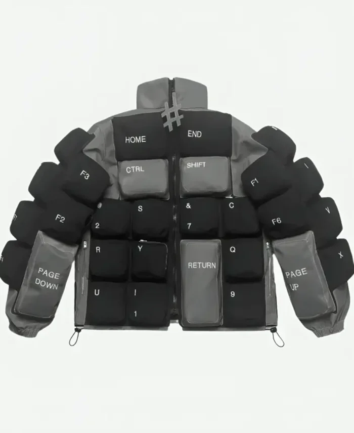 Christine Quinn Black And Grey Keyboard Jacket front