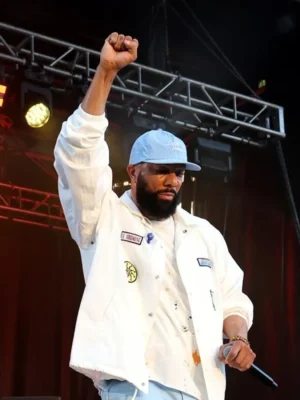 Common NYC Concert White Jacket front