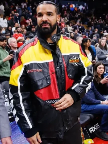 Drake Rotax Ski-doo Leather Jacket front