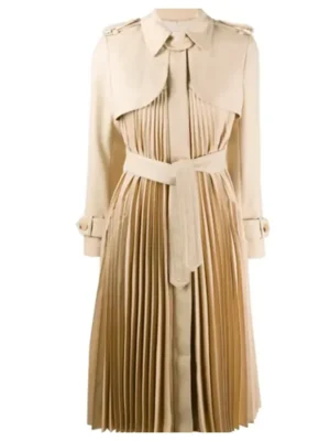 Eva Longoria Land Of Women 2024 Pleated Trench Coat front