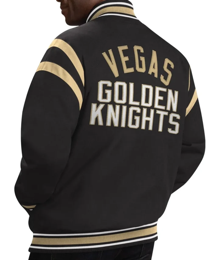 Golden Knights Tailback Black Varsity Jacket back