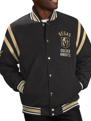 Golden Knights Tailback Black Varsity Jacket front