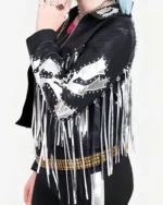 Harley Quinn Birds Of Prey Fringe Leather Jacket side
