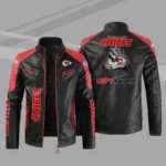 Kansas City Chiefs Leather Moto Jacket