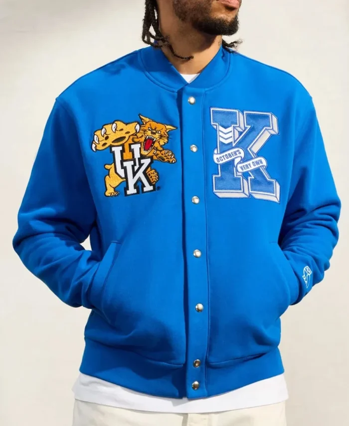 Kentucky Wildcats Blue Varsity Fleece Jacket front