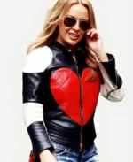 Kylie Minogue Red Heart Quilted Jacket front