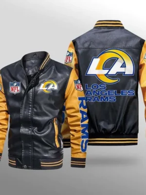 Los Angeles Rams Leather Bomber Jacket