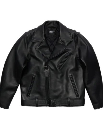 Men's Leather Classic Moto Jacket front