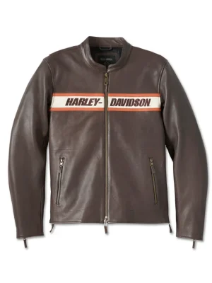 Men's Victory Lane II Leather Jacket - Java front