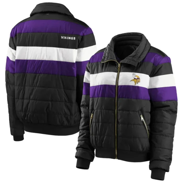 Minnesota Vikings Puffer Black Jacket