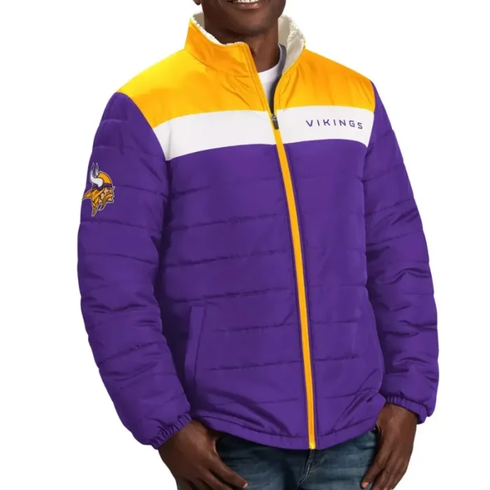 Minnesota Vikings Puffer Jacket Zip