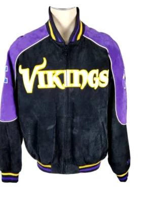 Minnesota Vikings Suede Zip Jacket