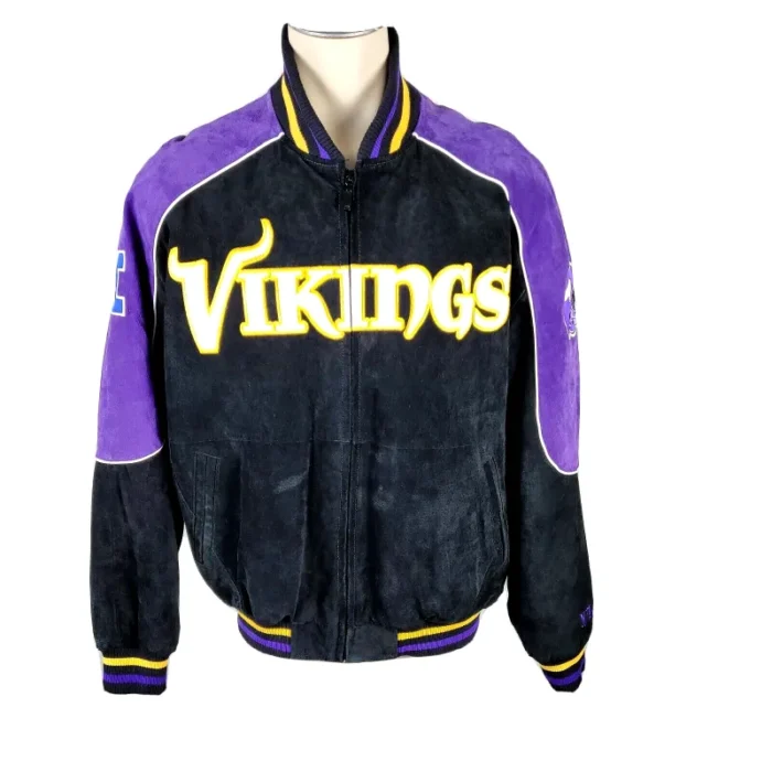 Minnesota Vikings Suede Zip Jacket