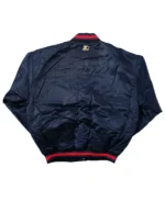 Philadelphia 76ers Bomber Navy Satin Jacket back