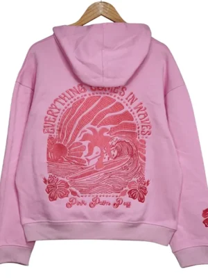 Pink Pom Puff Hoodie