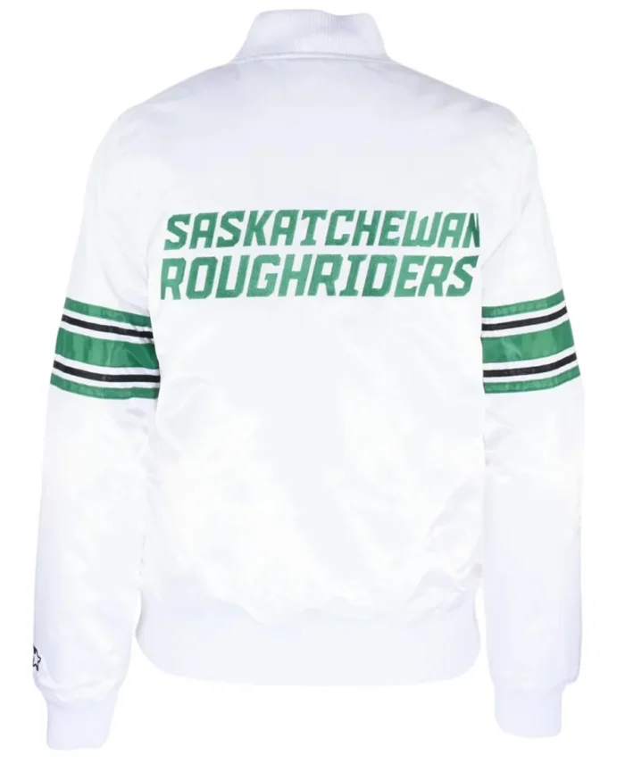 Saskatchewan Roughriders Line Up White Jacket back