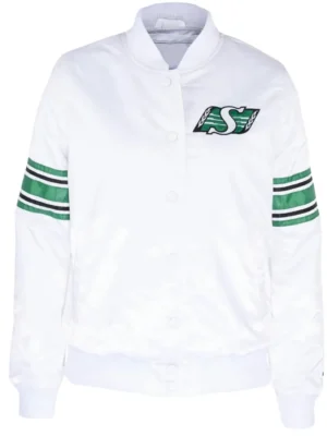 Saskatchewan Roughriders Line Up White Jacket front