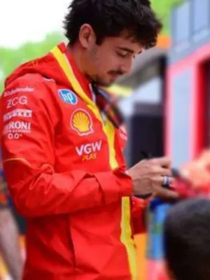 Scuderia foCharles Leclerc Red Hoodie side