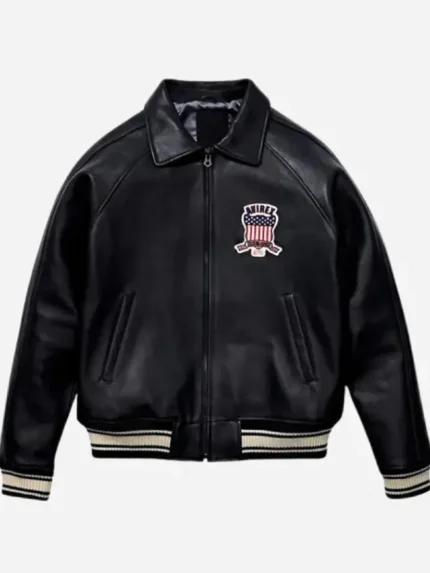 Avirex Bomber Leather Jacket front