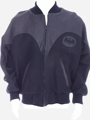 Batman Returns Varsity Letterman Leather Jacket front