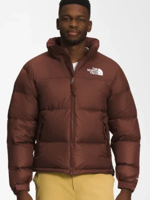 Brown North Face Puffer Jacket front