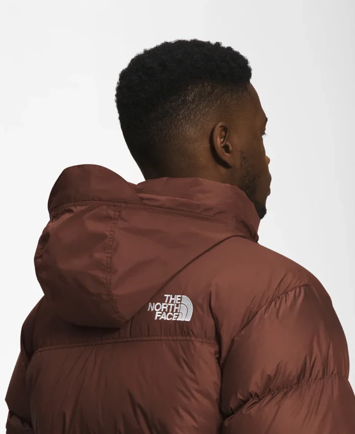 Brown North Face Puffer Jacket side