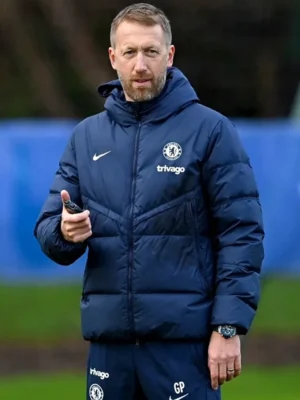 Chelsea Blue Puffer Jacket front