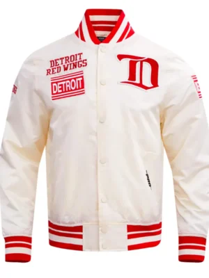 Detroit Red Wings Retro Classic Rib Satin Jacket