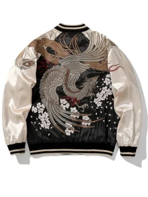 Embroidered Bomber Jacket back