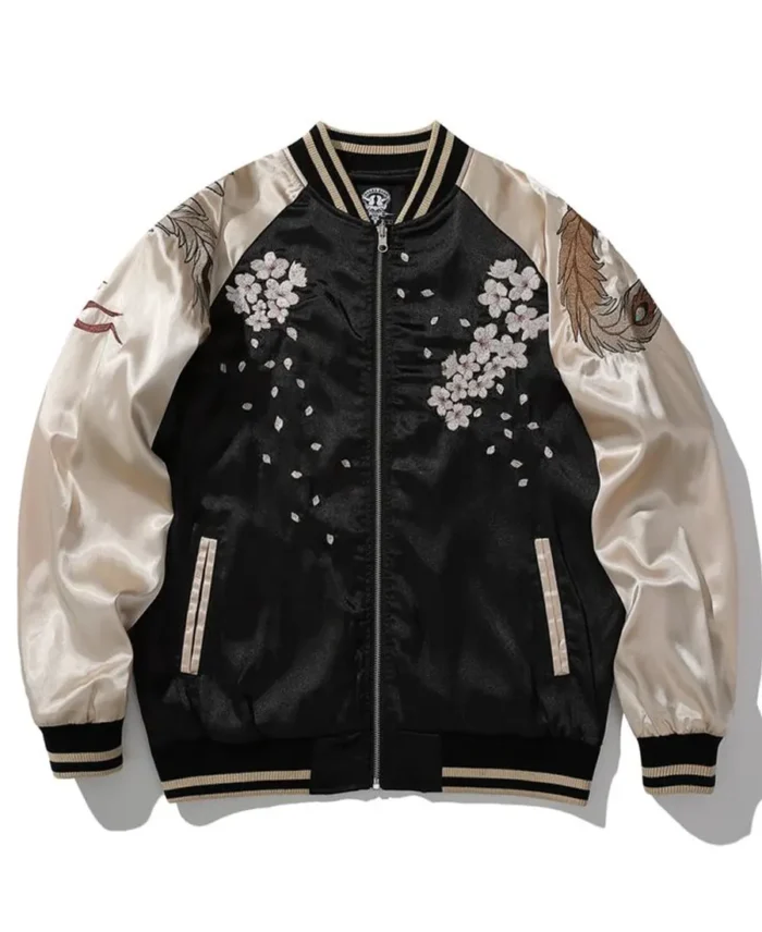 Embroidered Bomber Jacket front