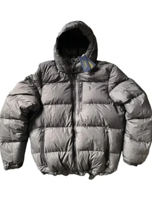 Grey Ralph Lauren Puffer Jacket